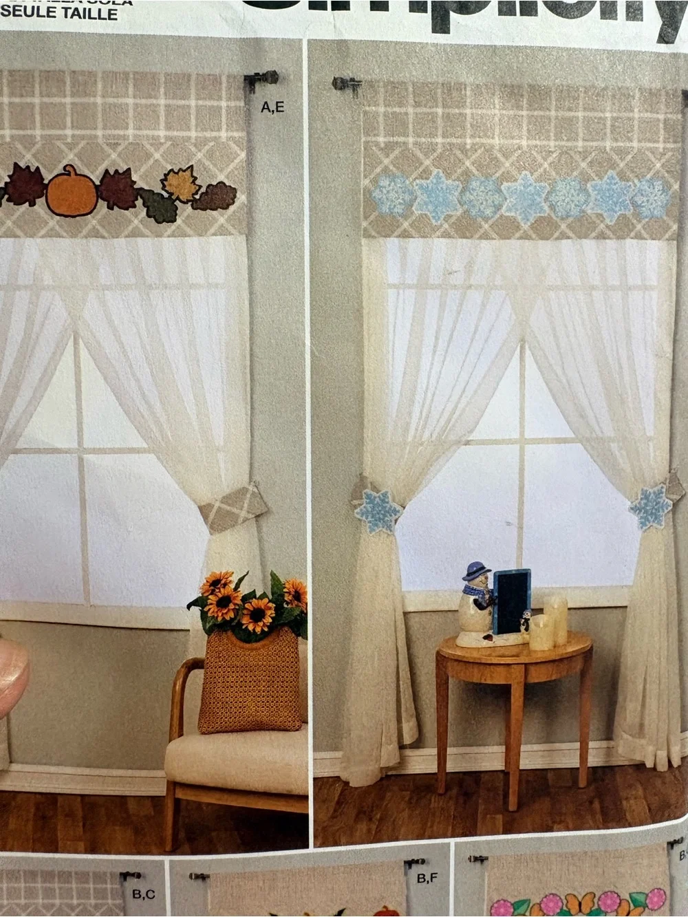 BN UNCUT SIMPLICITY 9359 CURTAINS SEWING PATTERNS